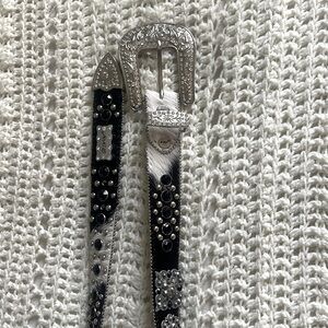 BHW Cowhide Bling Belt VINTAGE!